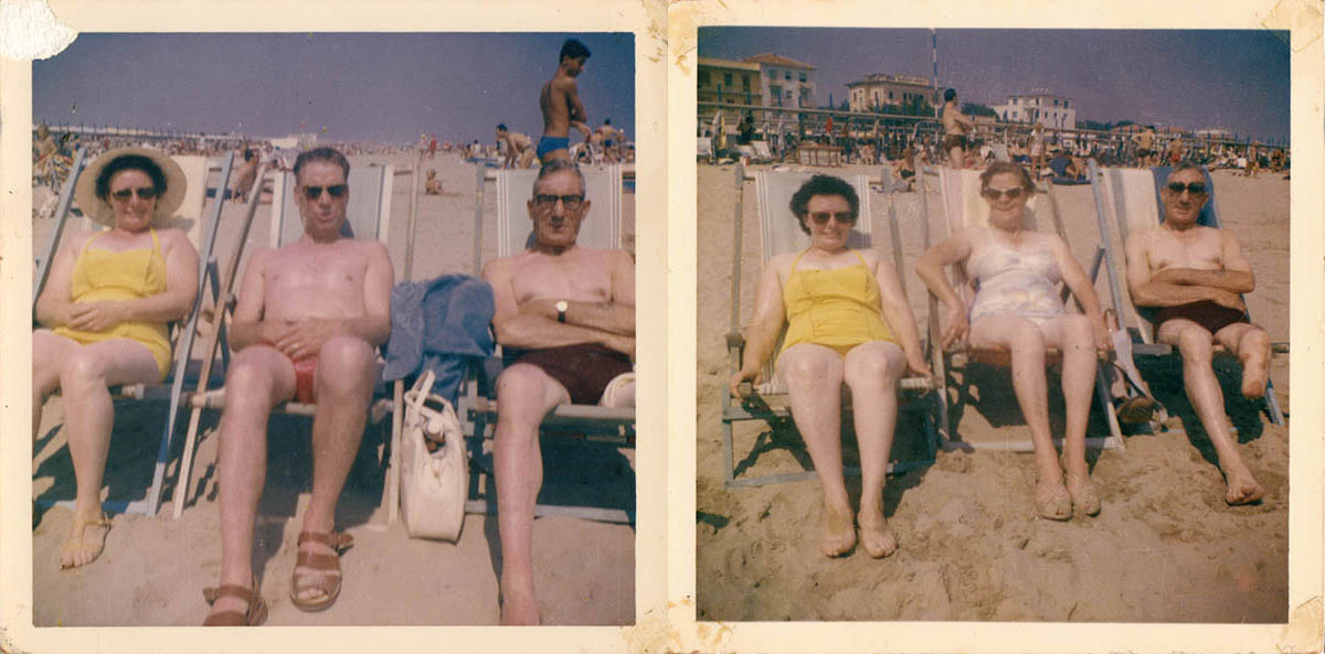 On the beach at Rimini around 1962.